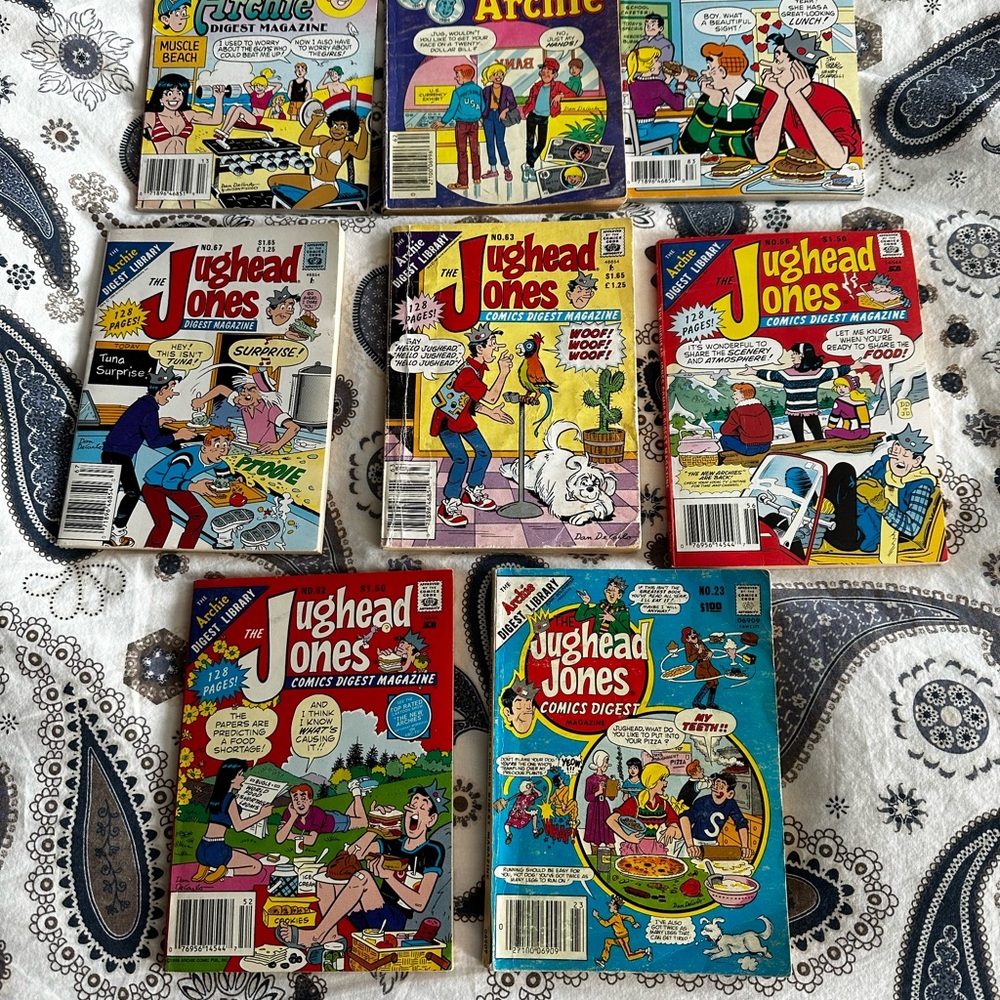Eight Vintage Jughead Jones Comic Book Collection